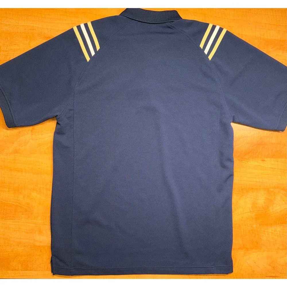 Adidas Notre Dame Fighting Irish Navy Blue Climalite Polo Shirt Mens Large L